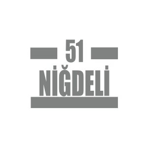 51 Niğdeli Araba Sticker 17x17 Cm Gri