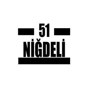 51 Niğdeli Araba Sticker 17x17 Cm Siyah
