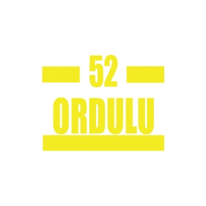 52 Ordulu Araba Sticker 17x17 Cm Sarı