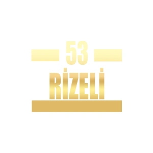 53 Rizeli Araba Sticker 17x17 Cm Gold
