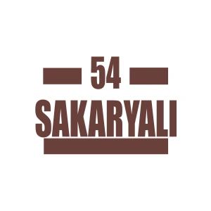 54 Sakaryalı Araba Sticker 17x17 Cm Kahverengi