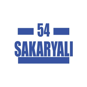 54 Sakaryalı Araba Sticker 17x17 Cm Mavi