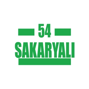54 Sakaryalı Araba Sticker 17x17 Cm Yeşil