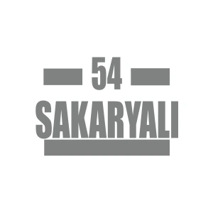 54 Sakaryalı Araba Sticker 17x17 Cm Gri