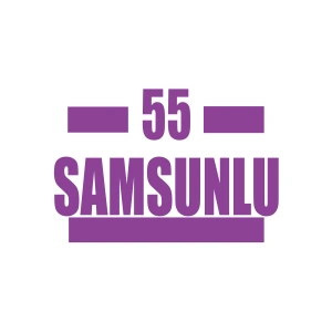 55 Samsunlu Araba Sticker 17x17 Cm Mor