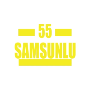 55 Samsunlu Araba Sticker 17x17 Cm Sarı