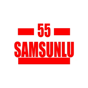 55 Samsunlu Araba Sticker 17x17 Cm Kırmızı