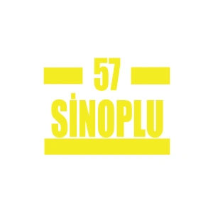 57 Sinoplu Araba Sticker 17x17 Cm Sarı