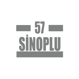 57 Sinoplu Araba Sticker 17x17 Cm Gri