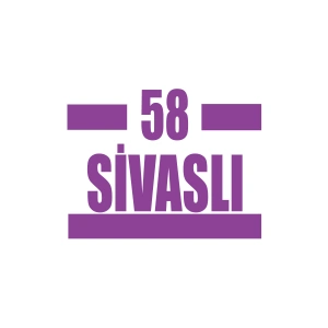 58 Sivaslı Araba Sticker 17x17 Cm Mor