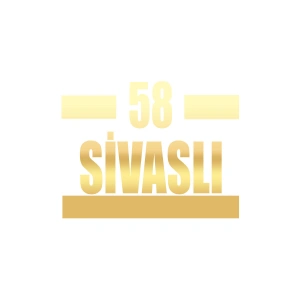 58 Sivaslı Araba Sticker 17x17 Cm Gold