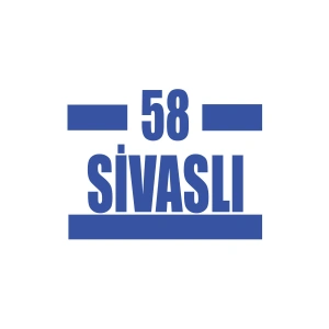 58 Sivaslı Araba Sticker 17x17 Cm Mavi