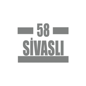 58 Sivaslı Araba Sticker 17x17 Cm Gri