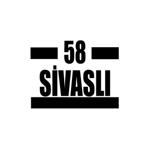 58 Sivaslı Araba Sticker 17x17 Cm Siyah