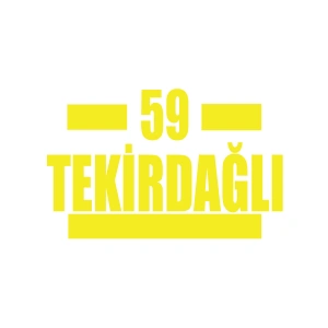 59 Tekirdağlı Araba Sticker 17x17 Cm Sarı