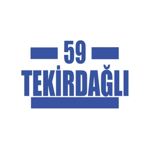 59 Tekirdağlı Araba Sticker 17x17 Cm Mavi