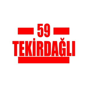 59 Tekirdağlı Araba Sticker 17x17 Cm Kırmızı