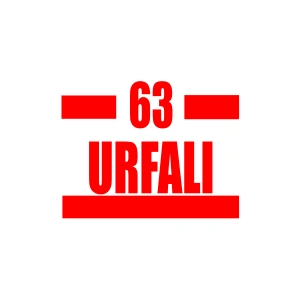 63 Urfalı Araba Sticker 17x17 Cm Kırmızı