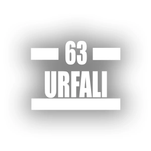 63 Urfalı Araba Sticker 17x17 Cm Beyaz