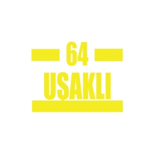 64 Uşaklı Araba Sticker 17x17 Cm Sarı