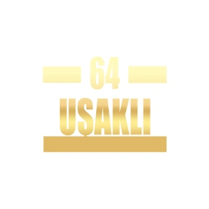 64 Uşaklı Araba Sticker 17x17 Cm Gold