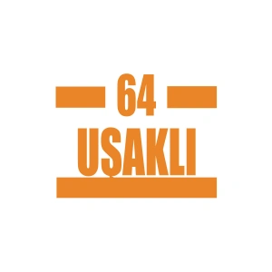 64 Uşaklı Araba Sticker 17x17 Cm Turuncu