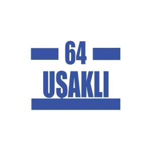 64 Uşaklı Araba Sticker 17x17 Cm Mavi