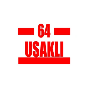 64 Uşaklı Araba Sticker 17x17 Cm Kırmızı