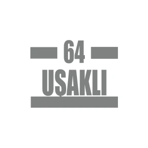 64 Uşaklı Araba Sticker 17x17 Cm Gri