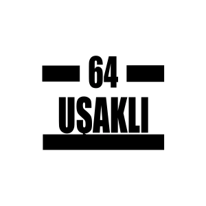 64 Uşaklı Araba Sticker 17x17 Cm Siyah