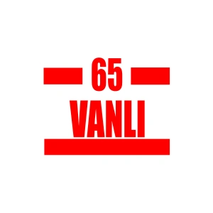 65 Vanlı Araba Sticker 17x17 Cm Kırmızı