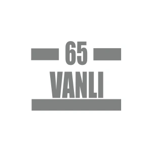 65 Vanlı Araba Sticker 17x17 Cm Gri