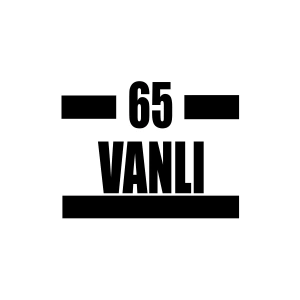 65 Vanlı Araba Sticker 17x17 Cm Siyah