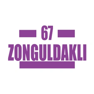 67 Zonguldaklı Araba Sticker 17x17 Cm Mor