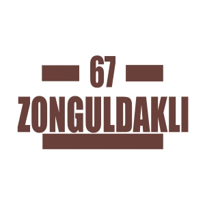 67 Zonguldaklı Araba Sticker 17x17 Cm Kahverengi