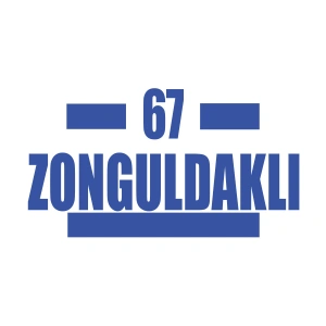 67 Zonguldaklı Araba Sticker 17x17 Cm Mavi