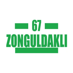 67 Zonguldaklı Araba Sticker 17x17 Cm Yeşil