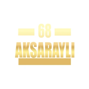 68 Aksaraylı Araba Sticker 17x17 Cm Gold