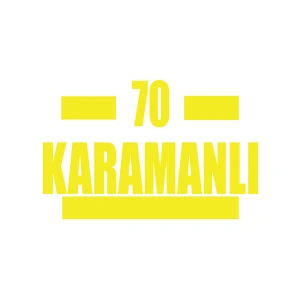 70 Karamanlı Araba Sticker 17x17 Cm Sarı