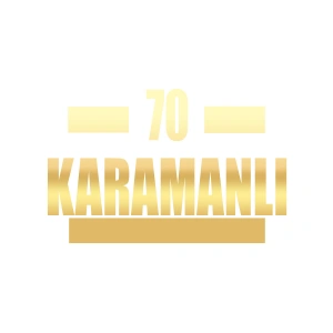 70 Karamanlı Araba Sticker 17x17 Cm Gold