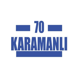 70 Karamanlı Araba Sticker 17x17 Cm Mavi