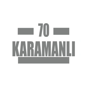 70 Karamanlı Araba Sticker 17x17 Cm Gri