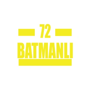 72 Batmanlı Araba Sticker 17x17 Cm Sarı