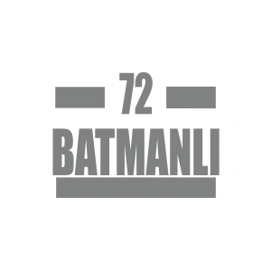 72 Batmanlı Araba Sticker 17x17 Cm Gri