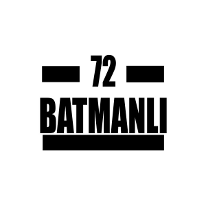 72 Batmanlı Araba Sticker 17x17 Cm Siyah