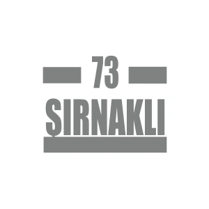 73 Şırnaklı Araba Sticker 17x17 Cm Gri