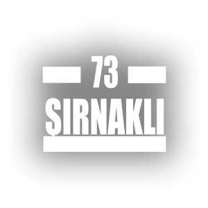 73 Şırnaklı Araba Sticker 17x17 Cm Beyaz