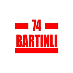 74 Bartınlı Araba Sticker 17x17 Cm Kırmızı