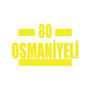 80 Osmaniyeli Araba Sticker 17x17 Cm Sarı