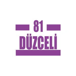 81 Düzceli Araba Sticker 17x17 Cm Mor